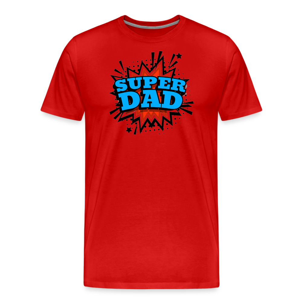 Dad Force One: Soaring in 'Super Dad' Style Men's Premium T-Shirt - red