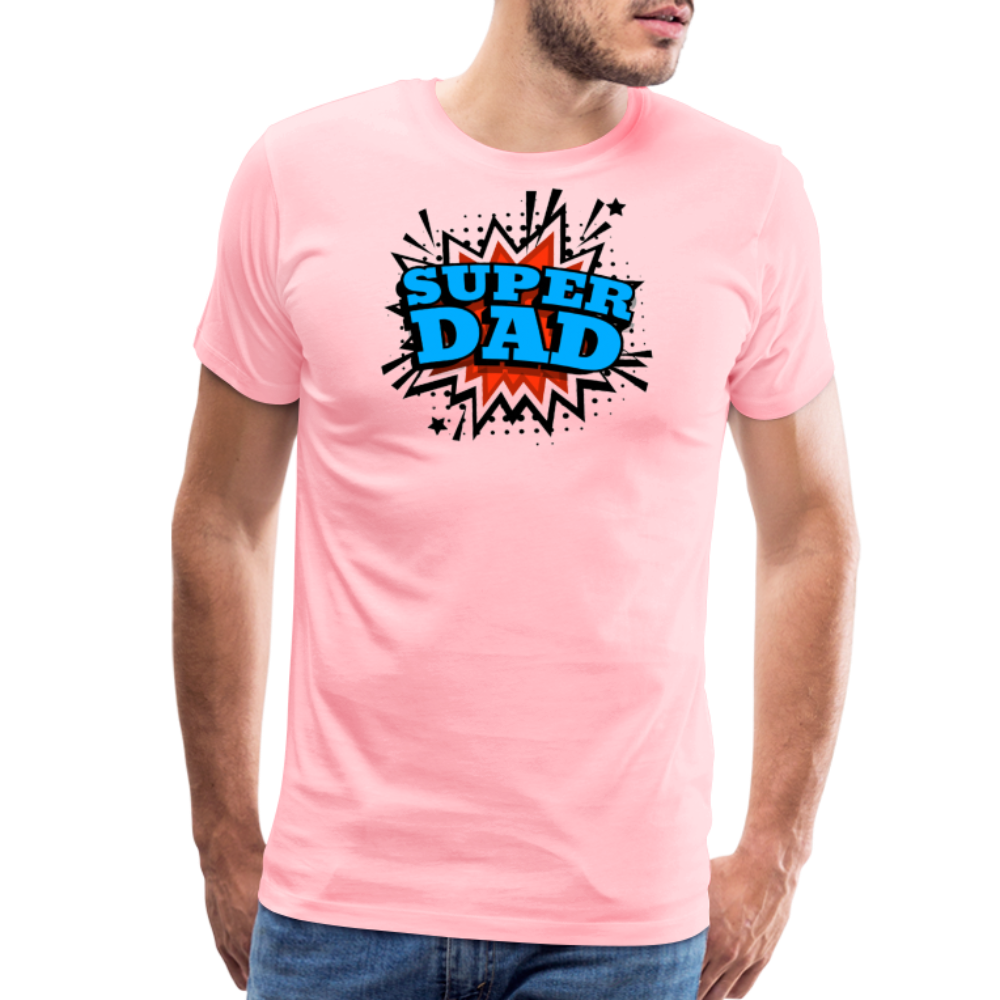 Dad Force One: Soaring in 'Super Dad' Style Men's Premium T-Shirt - pink
