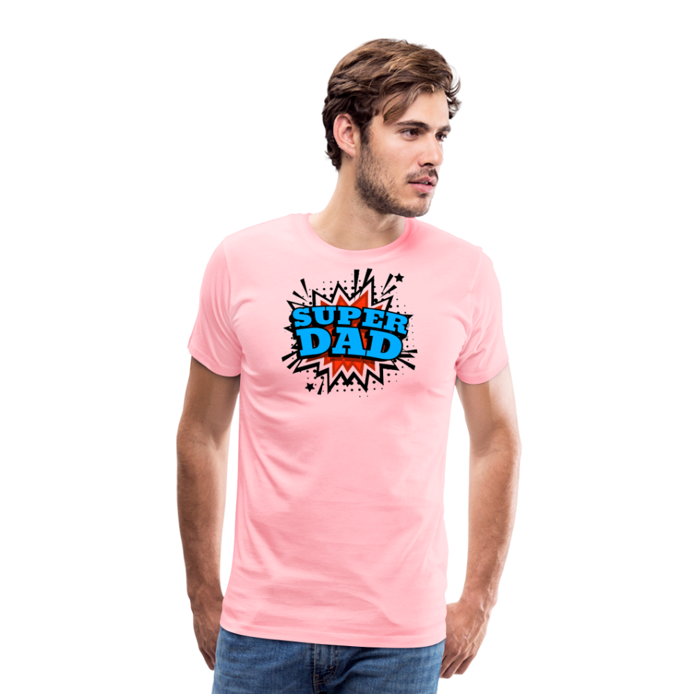 Dad Force One: Soaring in 'Super Dad' Style Men's Premium T-Shirt - pink