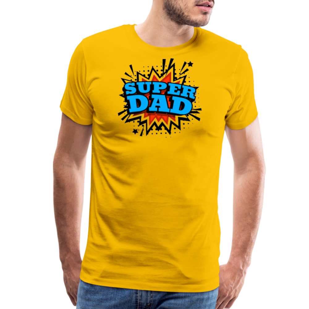 Dad Force One: Soaring in 'Super Dad' Style Men's Premium T-Shirt - sun yellow