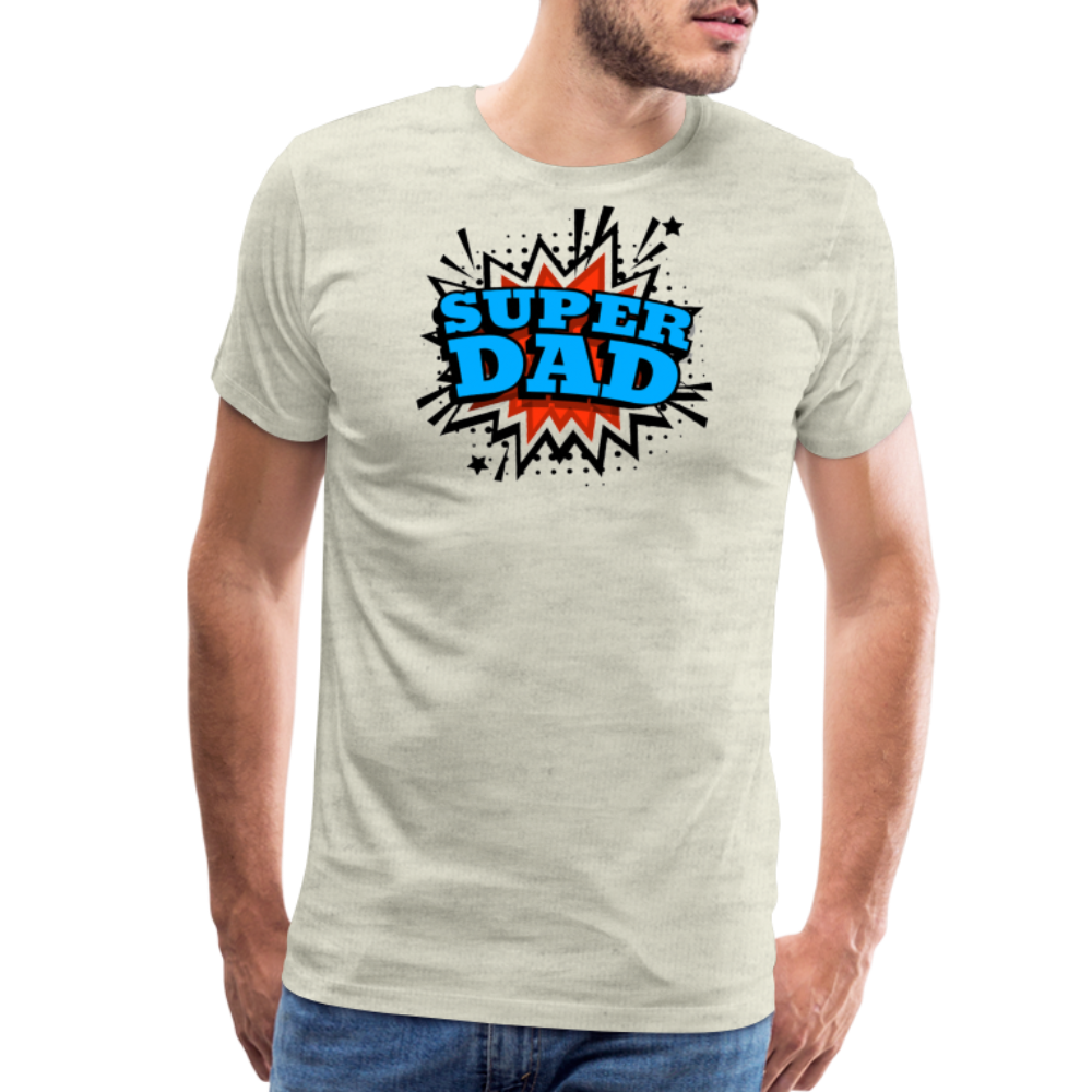 Dad Force One: Soaring in 'Super Dad' Style Men's Premium T-Shirt - heather oatmeal