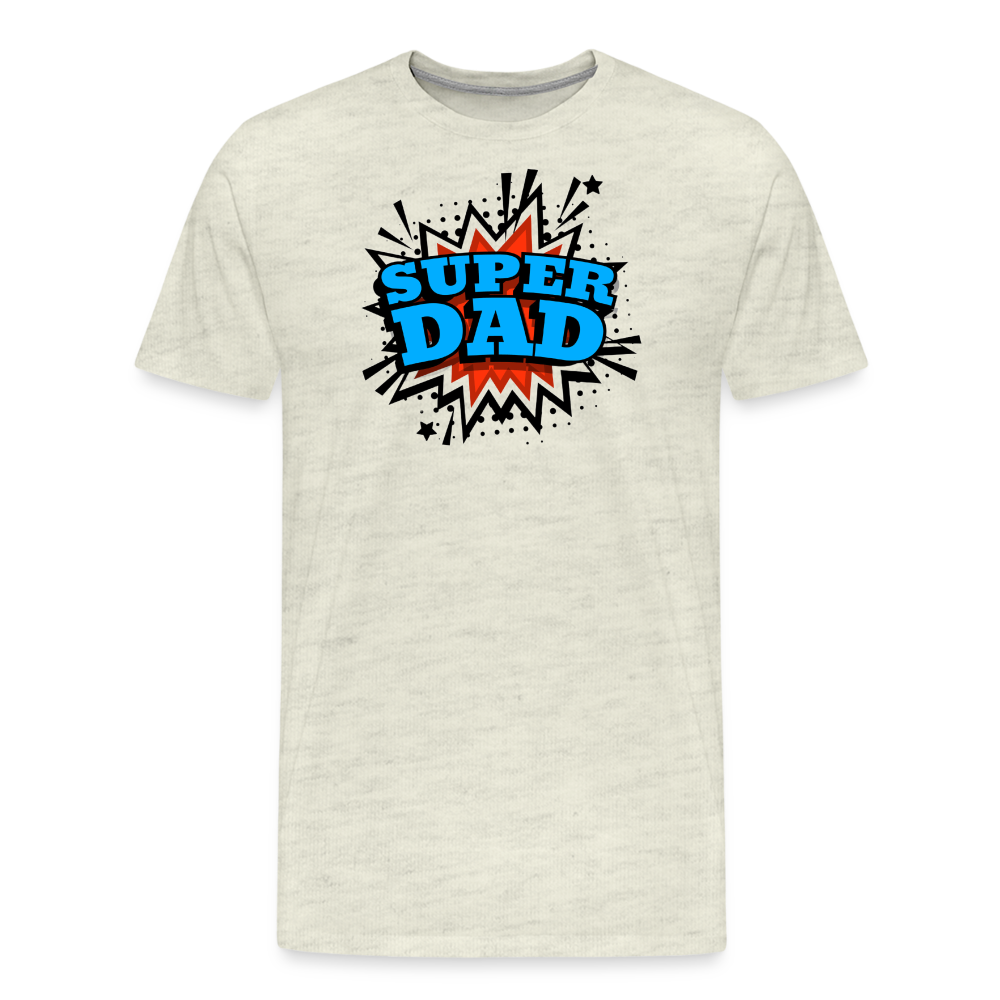 Dad Force One: Soaring in 'Super Dad' Style Men's Premium T-Shirt - heather oatmeal