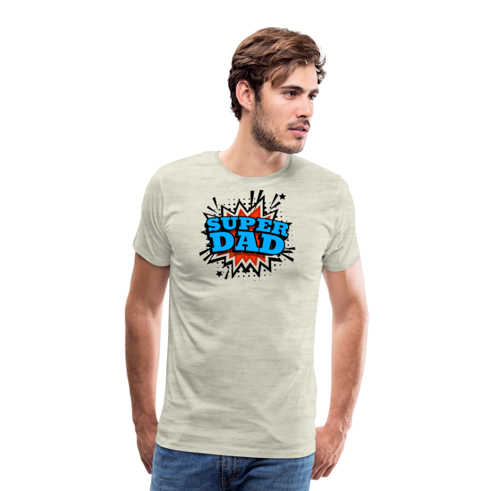 Dad Force One: Soaring in 'Super Dad' Style Men's Premium T-Shirt - heather oatmeal