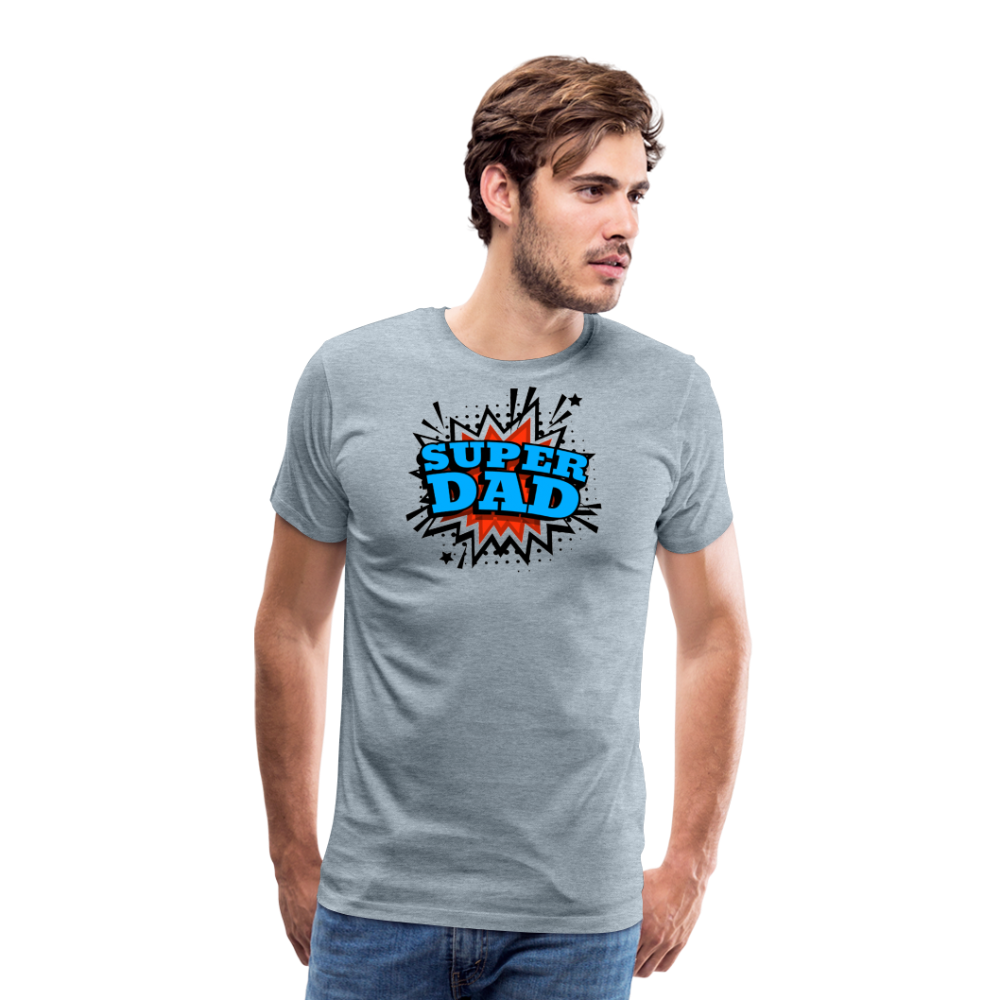 Dad Force One: Soaring in 'Super Dad' Style Men's Premium T-Shirt - heather ice blue