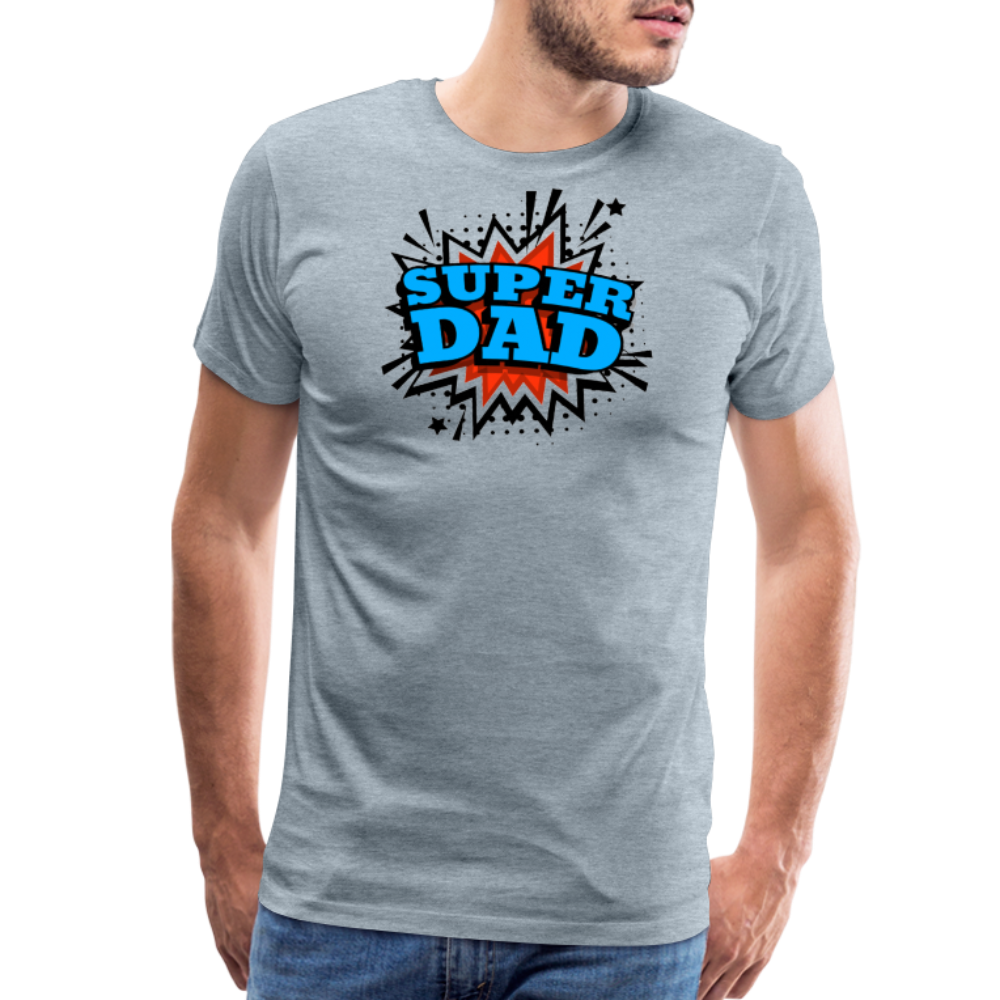 Dad Force One: Soaring in 'Super Dad' Style Men's Premium T-Shirt - heather ice blue