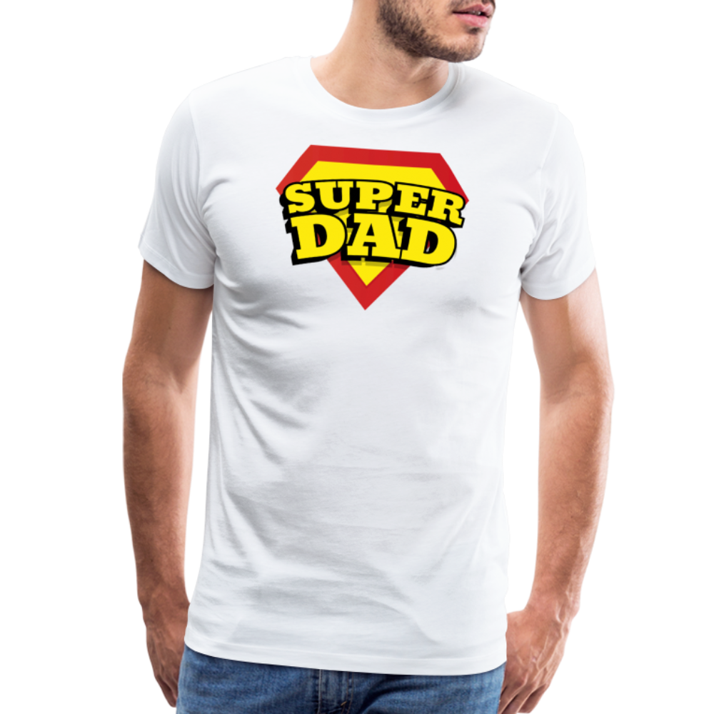 Dad's Heroic Adventures: The 'Super Dad' Chronicles Tee Men's Premium T-Shirt - white