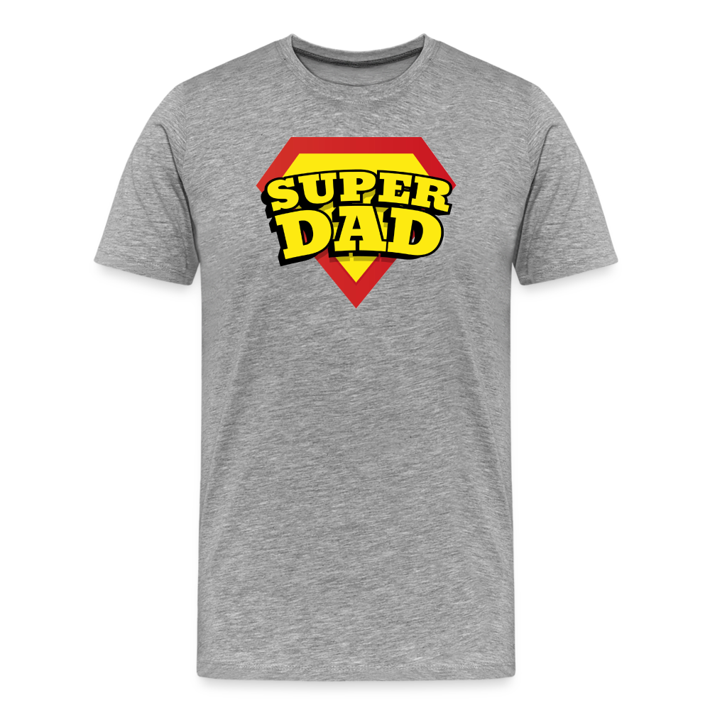 Dad's Heroic Adventures: The 'Super Dad' Chronicles Tee Men's Premium T-Shirt - heather gray