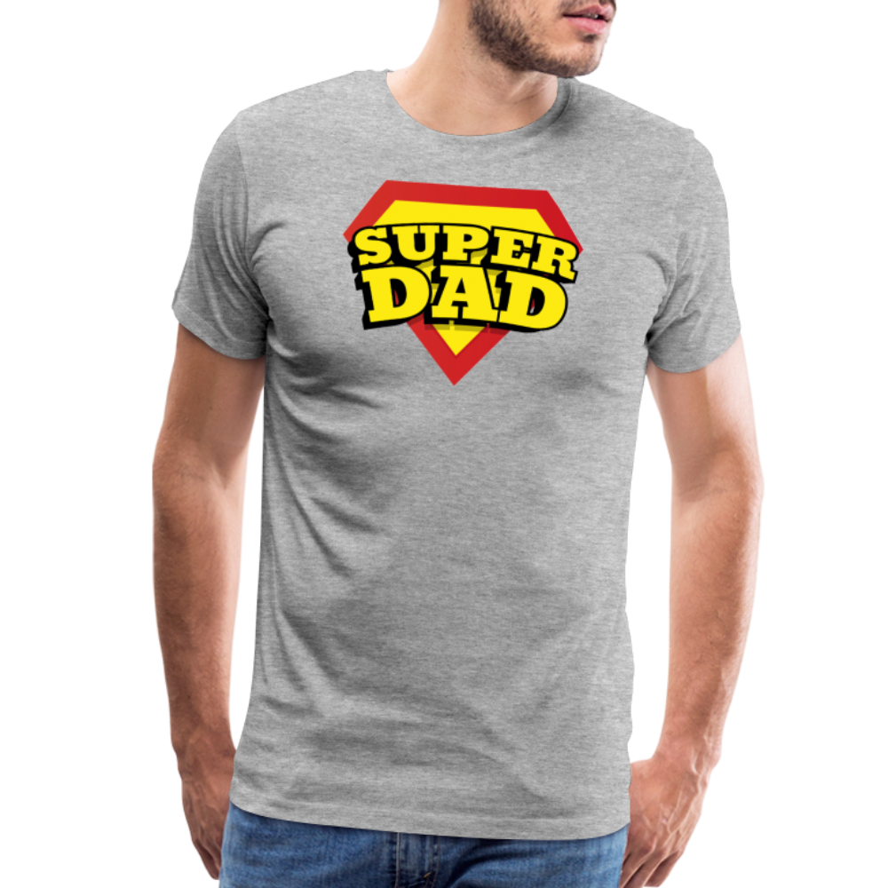Dad's Heroic Adventures: The 'Super Dad' Chronicles Tee Men's Premium T-Shirt - heather gray