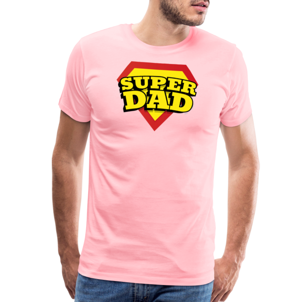 Dad's Heroic Adventures: The 'Super Dad' Chronicles Tee Men's Premium T-Shirt - pink