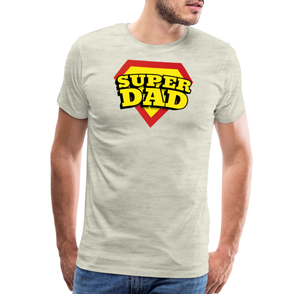 Dad's Heroic Adventures: The 'Super Dad' Chronicles Tee Men's Premium T-Shirt - heather oatmeal