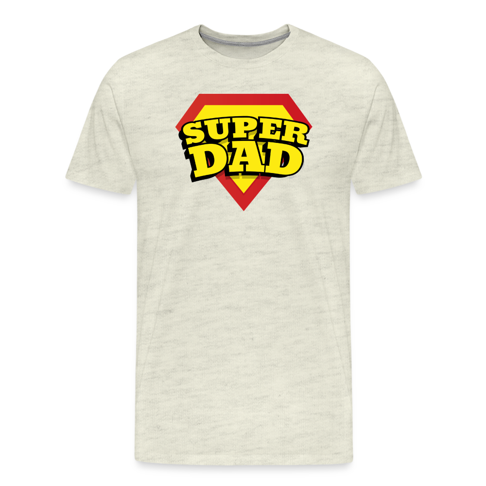 Dad's Heroic Adventures: The 'Super Dad' Chronicles Tee Men's Premium T-Shirt - heather oatmeal