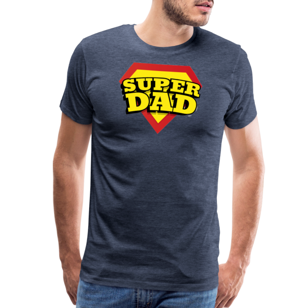 Dad's Heroic Adventures: The 'Super Dad' Chronicles Tee Men's Premium T-Shirt - heather blue