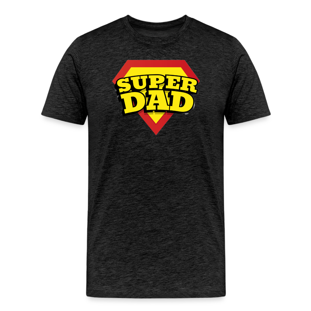 Dad's Heroic Adventures: The 'Super Dad' Chronicles Tee Men's Premium T-Shirt - charcoal grey