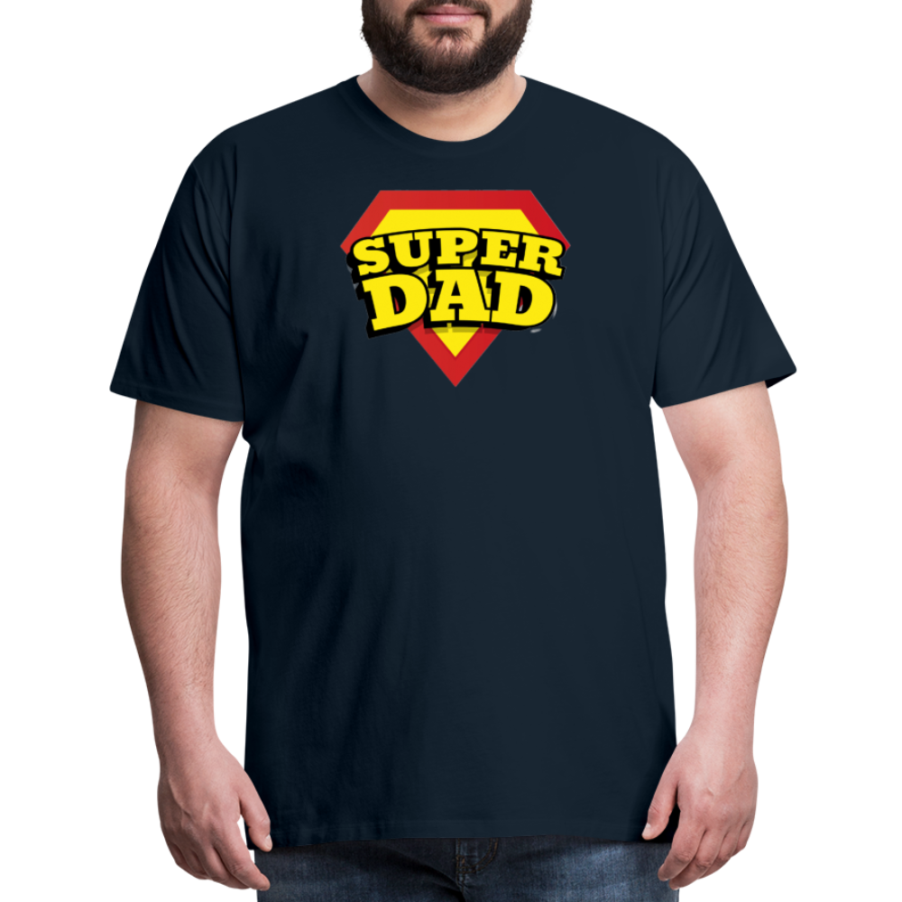 Dad's Heroic Adventures: The 'Super Dad' Chronicles Tee Men's Premium T-Shirt - deep navy