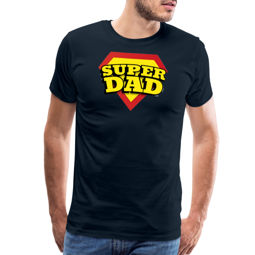 Dad's Heroic Adventures: The 'Super Dad' Chronicles Tee Men's Premium T-Shirt - deep navy