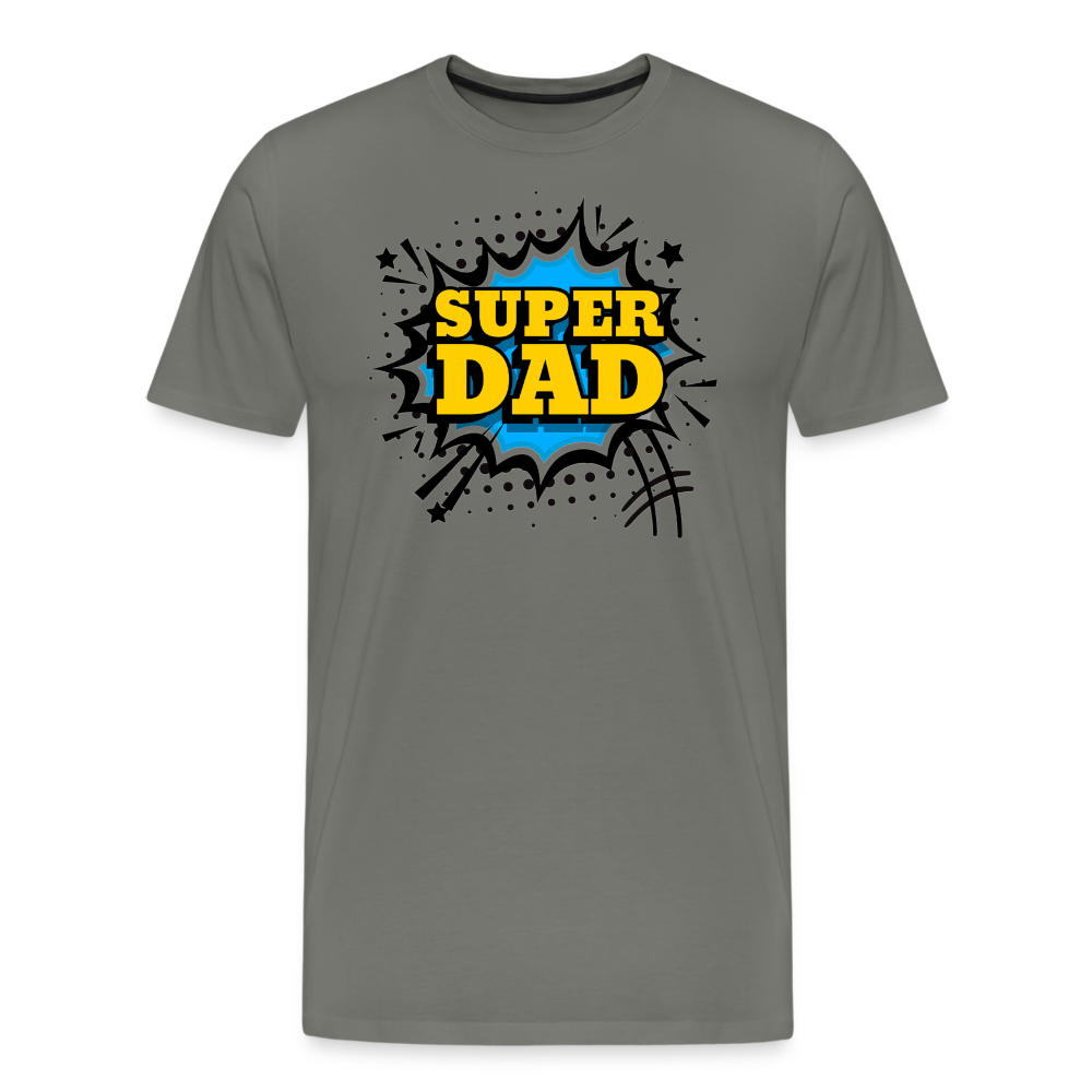 The Invincible Dad: Celebrating the 'Super Dad' Legacy Men's Premium T-Shirt - asphalt gray