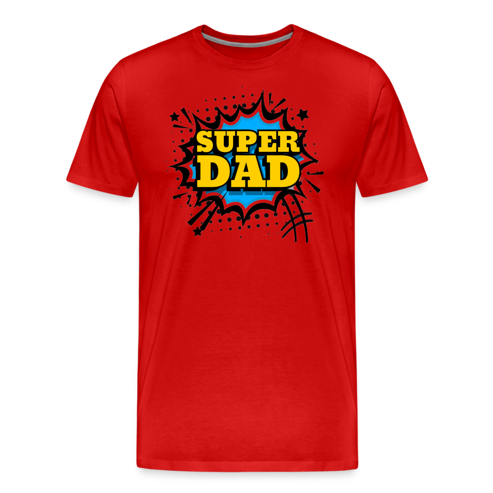 The Invincible Dad: Celebrating the 'Super Dad' Legacy Men's Premium T-Shirt - red