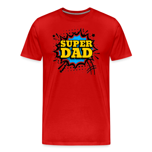 The Invincible Dad: Celebrating the 'Super Dad' Legacy Men's Premium T-Shirt - red