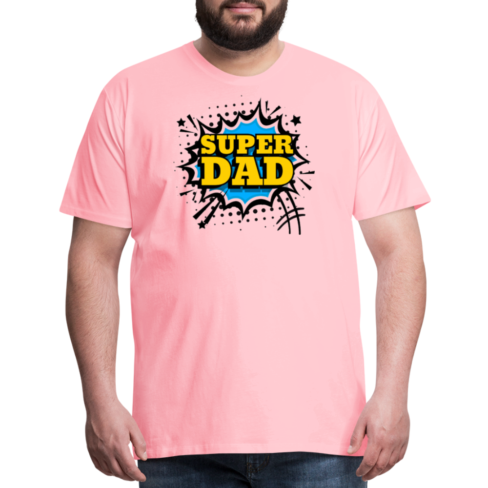 The Invincible Dad: Celebrating the 'Super Dad' Legacy Men's Premium T-Shirt - pink