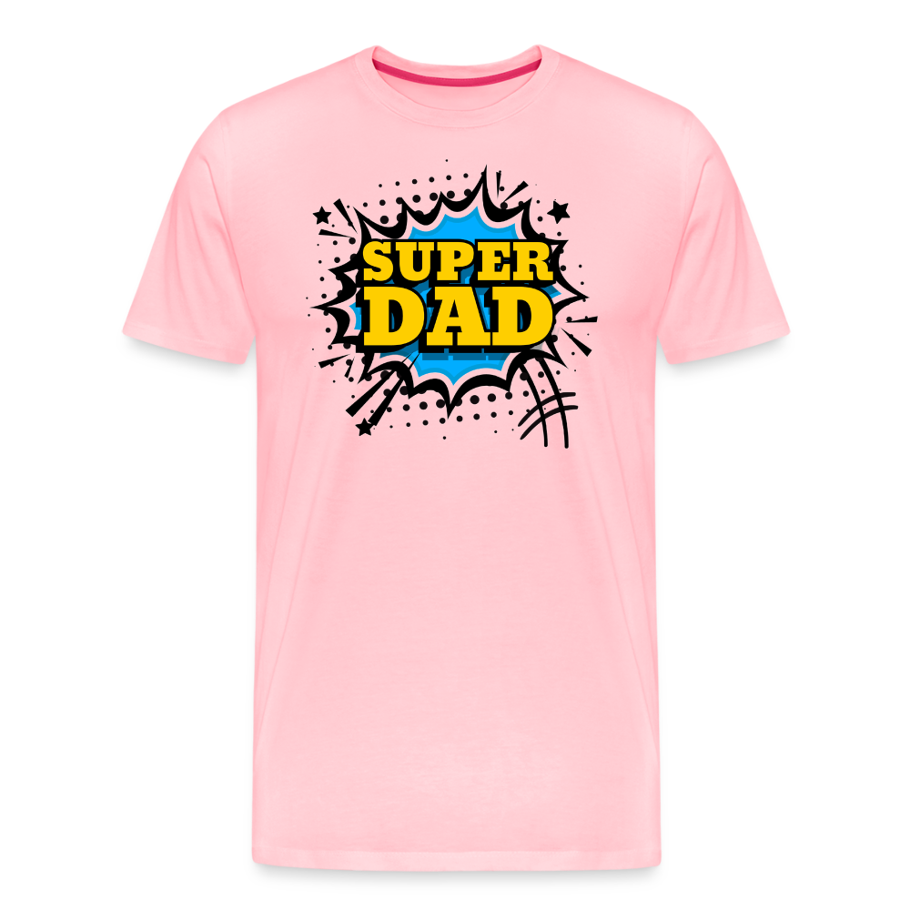 The Invincible Dad: Celebrating the 'Super Dad' Legacy Men's Premium T-Shirt - pink
