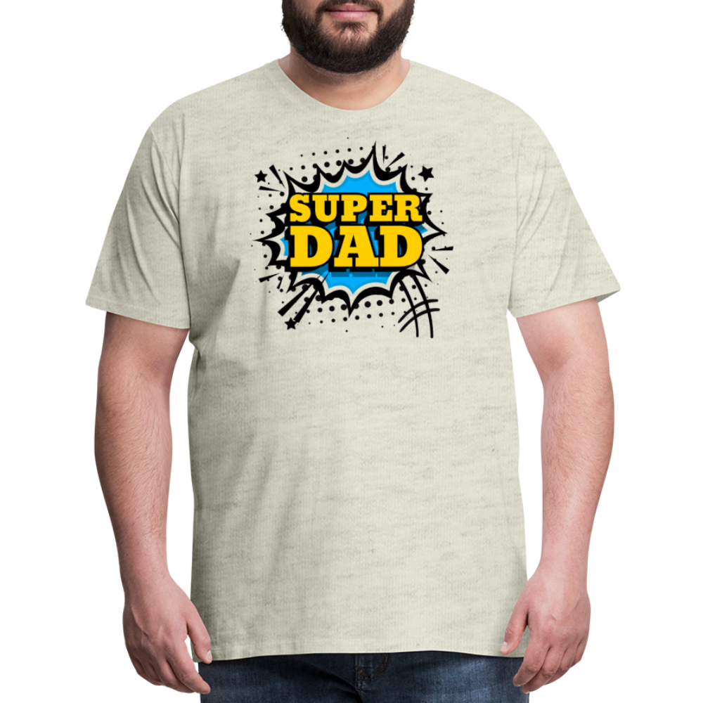 The Invincible Dad: Celebrating the 'Super Dad' Legacy Men's Premium T-Shirt - heather oatmeal