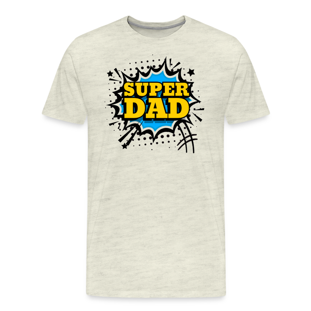 The Invincible Dad: Celebrating the 'Super Dad' Legacy Men's Premium T-Shirt - heather oatmeal