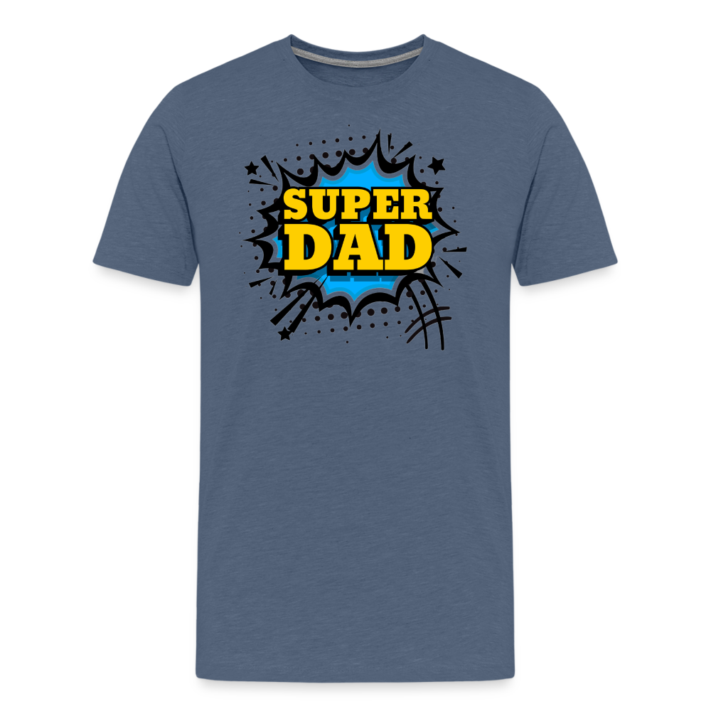 The Invincible Dad: Celebrating the 'Super Dad' Legacy Men's Premium T-Shirt - heather blue