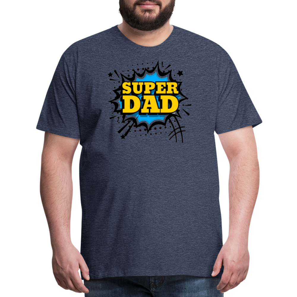 The Invincible Dad: Celebrating the 'Super Dad' Legacy Men's Premium T-Shirt - heather blue