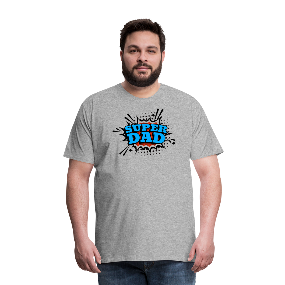 Defender of the Dad-verse: The 'Super Dad' Odyssey Tee Men's Premium T-Shirt - heather gray