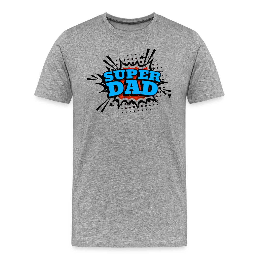 Defender of the Dad-verse: The 'Super Dad' Odyssey Tee Men's Premium T-Shirt - heather gray