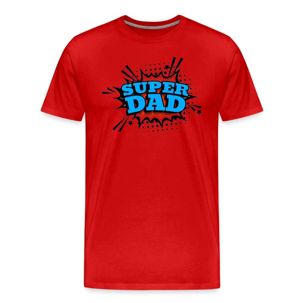 Defender of the Dad-verse: The 'Super Dad' Odyssey Tee Men's Premium T-Shirt - red