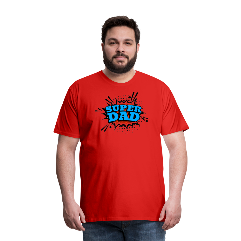 Defender of the Dad-verse: The 'Super Dad' Odyssey Tee Men's Premium T-Shirt - red