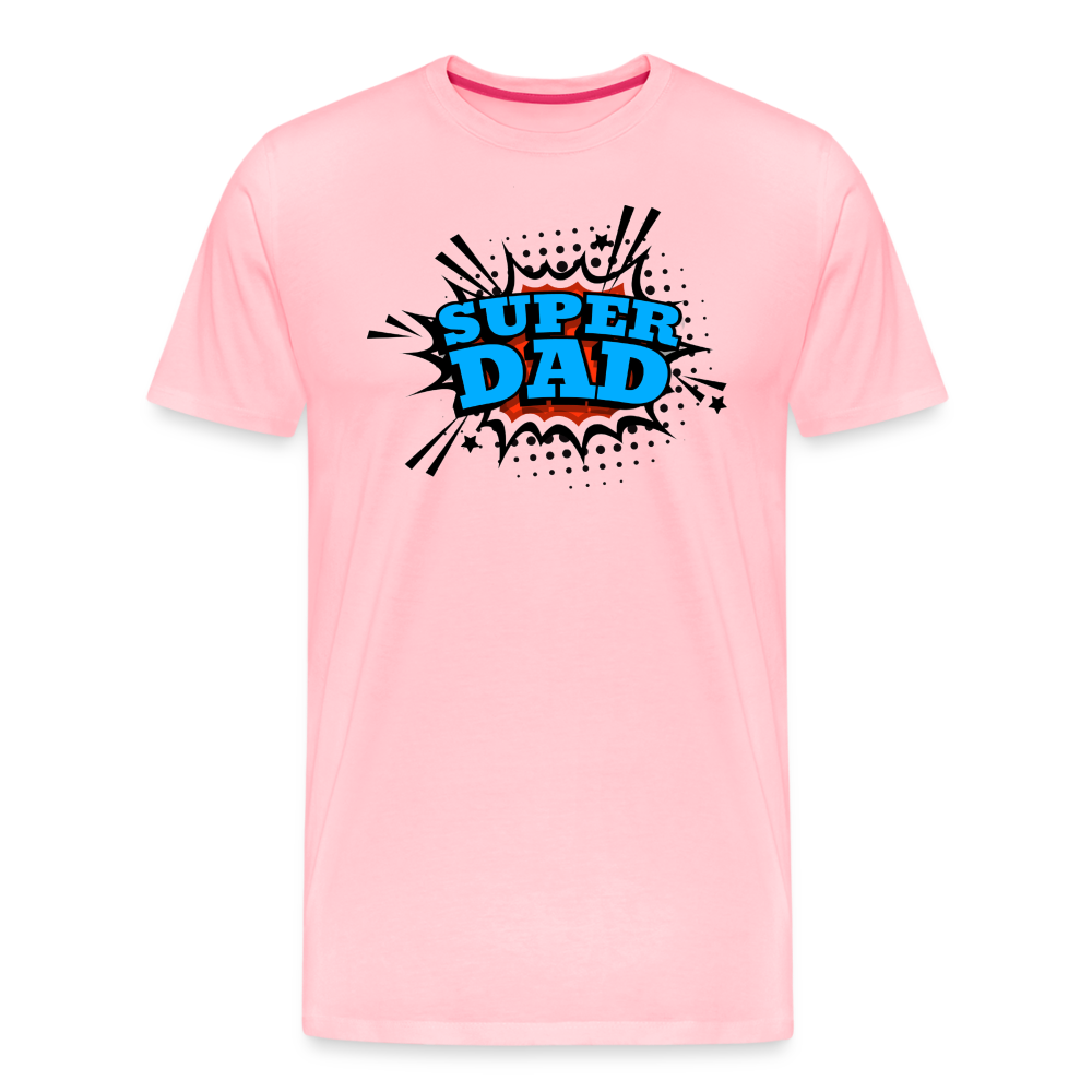 Defender of the Dad-verse: The 'Super Dad' Odyssey Tee Men's Premium T-Shirt - pink