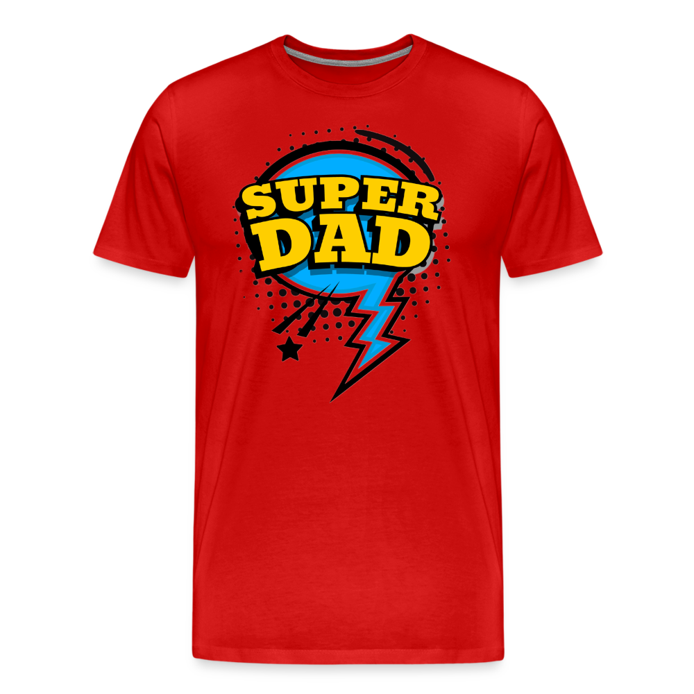 Master of Dad-titude: The 'Super Dad' Swagger Tee Men's Premium T-Shirt - red