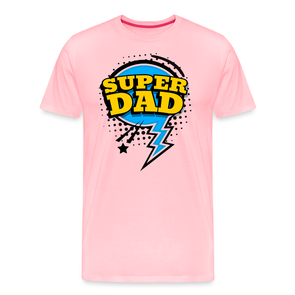 Master of Dad-titude: The 'Super Dad' Swagger Tee Men's Premium T-Shirt - pink