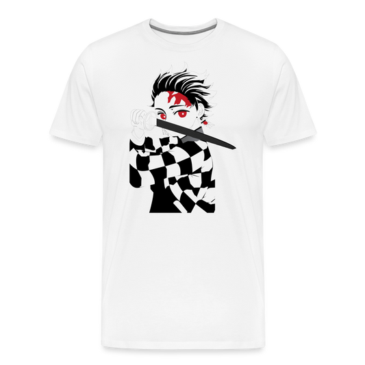 The Unyielding Spirit: Tanjiro Kamado Tee Men's Premium T-Shirt - white