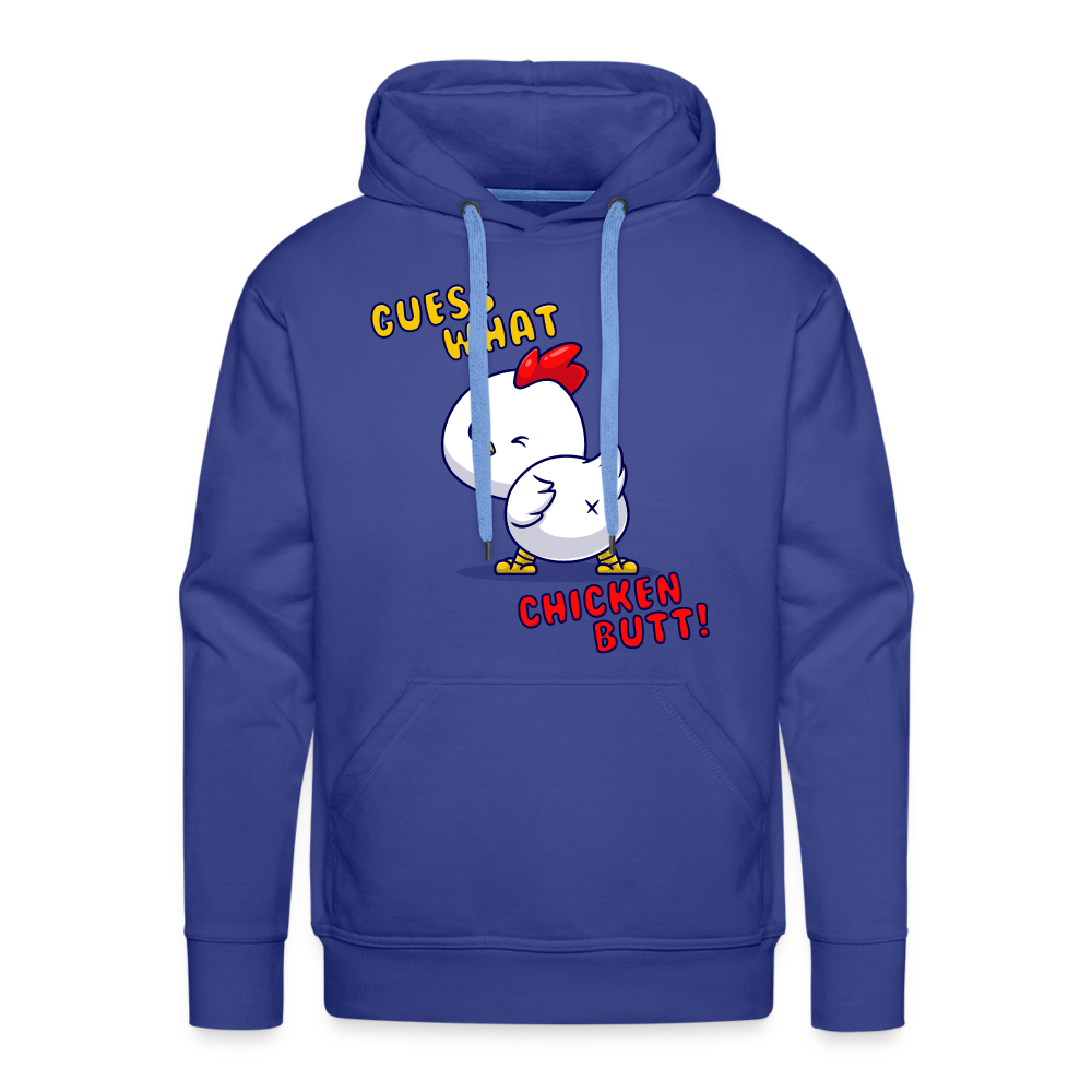 Cluckin' Surprise: The 'Guess What' Chicken Butt Premium Hoodie - royal blue