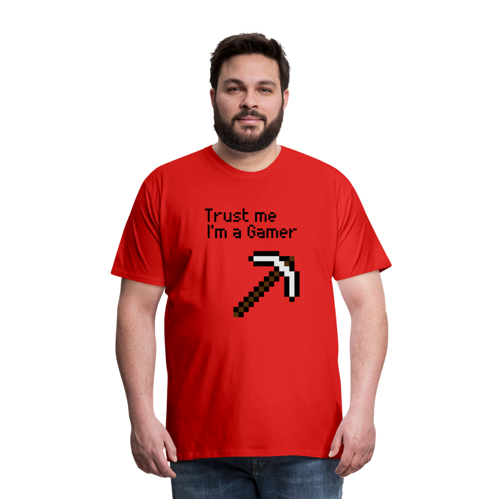 Game On: Trust Me, I'm a Gamer" T-Shirt - red