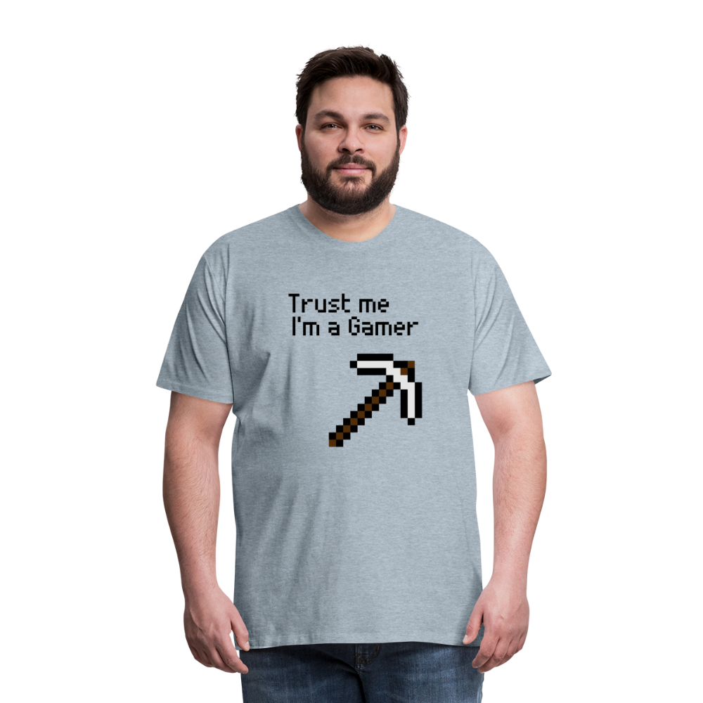 Game On: Trust Me, I'm a Gamer" T-Shirt - heather ice blue