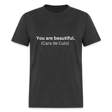 'You Are Beautiful' Spanish Learning T-shirt - heather black