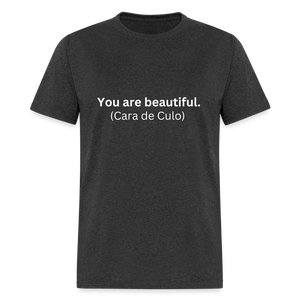 'You Are Beautiful' Spanish Learning T-shirt - heather black