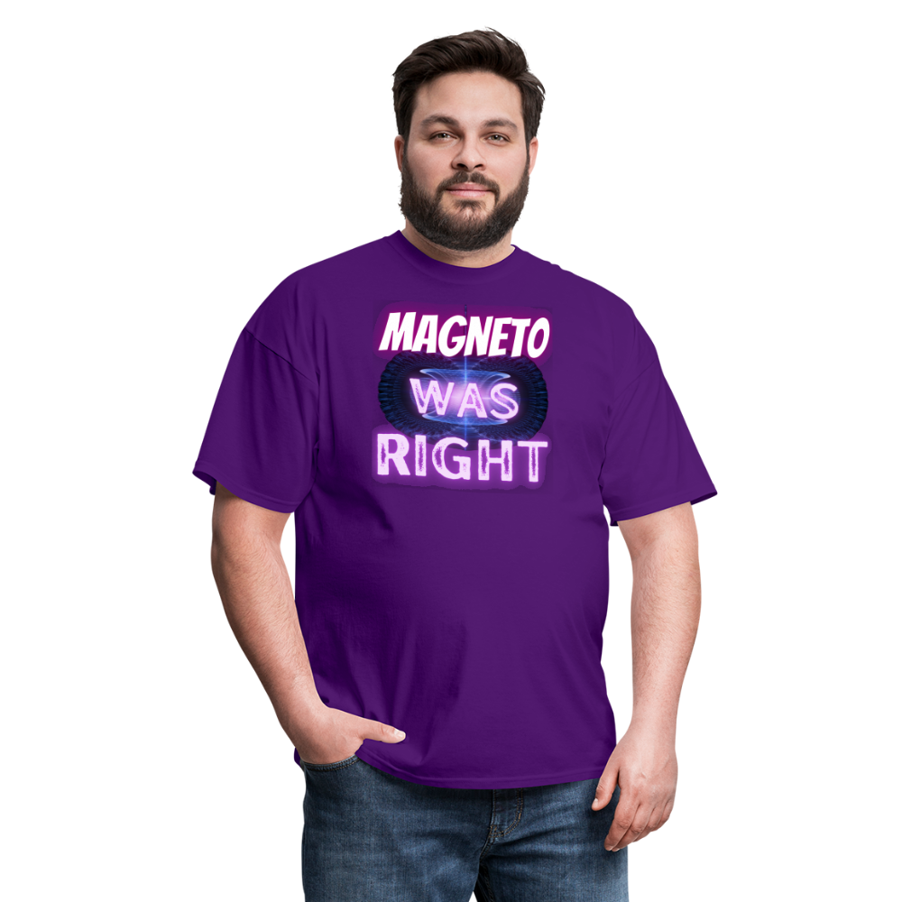 Magneto was Right T-Shirt - purple