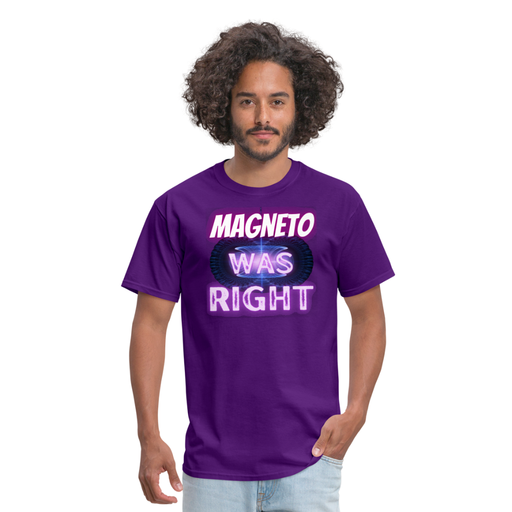 Magneto was Right T-Shirt - purple