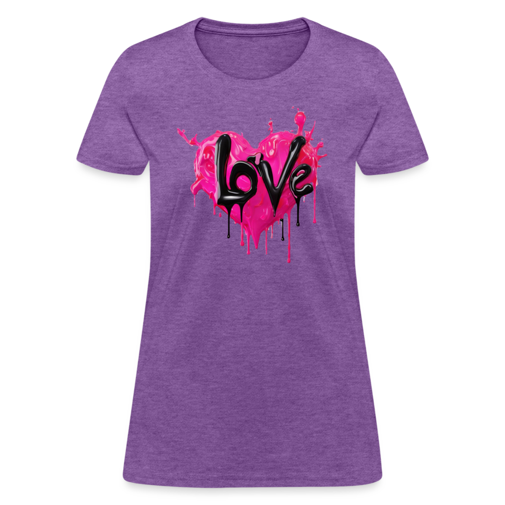 Women's Express Yourself 'LOVE' Shirt - purple heather