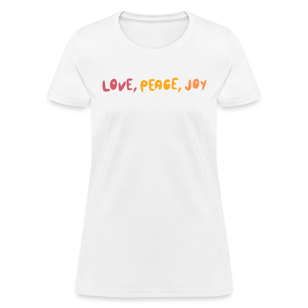 Love Peace Joy Women's T-Shirt - white