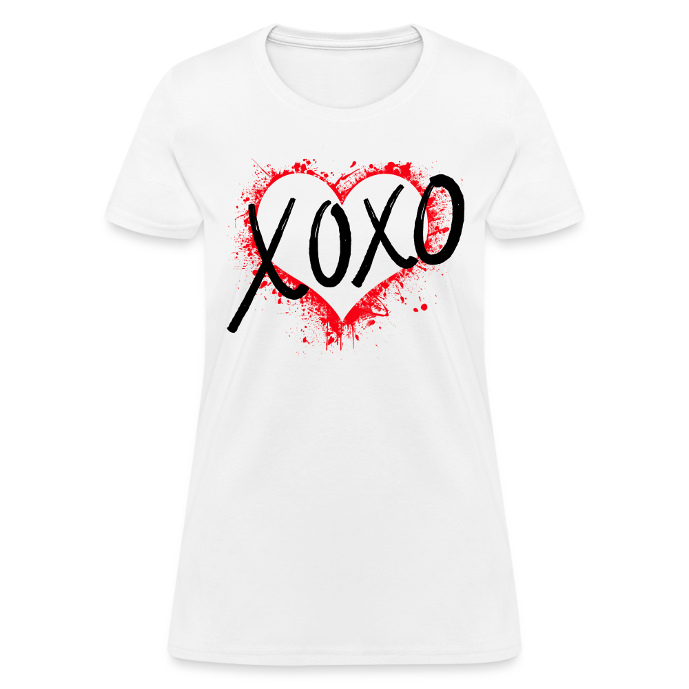 Women's XOXO Graphic Tee - Trendy & Comfortable - white