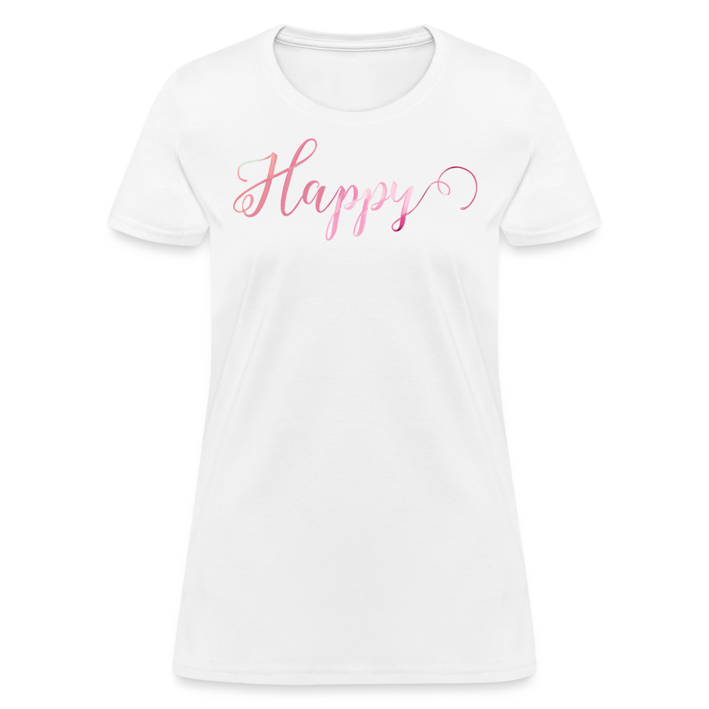 Happy T-Shirt | Spread Positivity - white