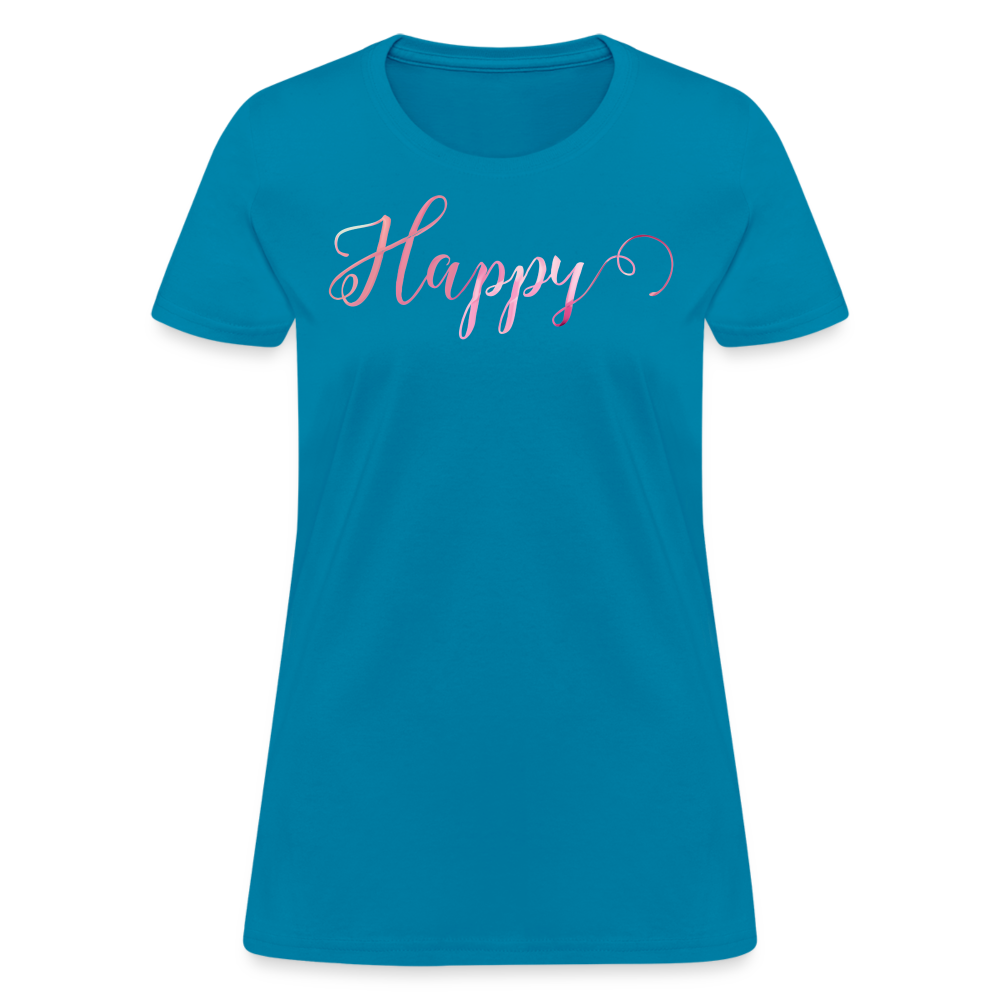 Happy T-Shirt | Spread Positivity - turquoise