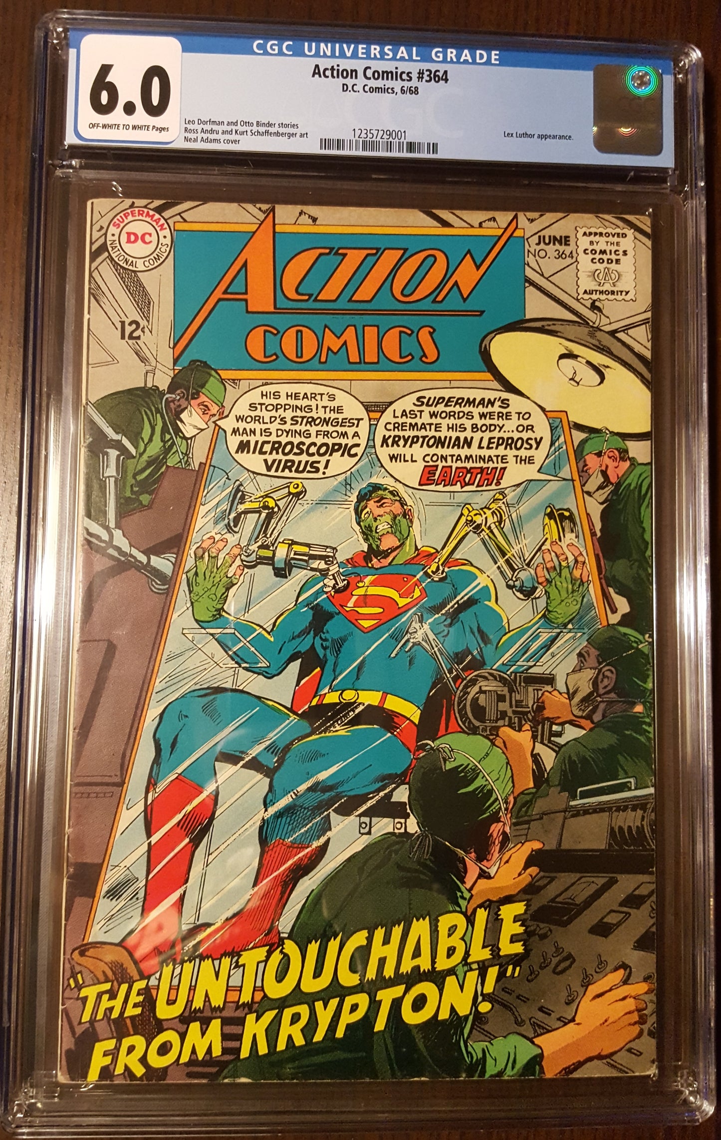 Action Comics #364 (1938) CGC Superman DC comics feat. Supergirl