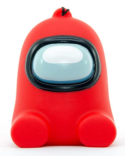 YuMe Among Us Official Toikido LED Light-up Crewmate Flashlight with Hand and Bag Strap Toys Keychain for Backpacks - Red & Yellow 2-Pack